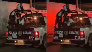 Policía de Campeche abofetea a mujer detenida