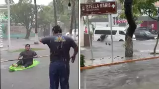 "Hasta con Kayak", carmelitas  pasaron las severas inundaciones este fin de semana 