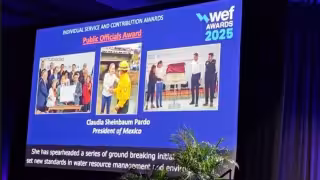 Claudia Sheinbaum recibe premio internacional por su liderazgo en proyectos de agua sostenible