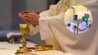 Perrito interrumpe misa y causa reacción inesperada del padre que se hace viral  