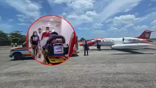 De Campeche  a CDMX: IMSS traslada en ambulancia aérea a paciente con quemaduras de tercer grado 