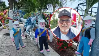 Don Pedro elabora piñatas económicas y creativas para Fin de Año; busca vender 350 piezas
