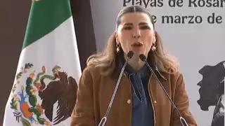 Gobernadora Marina del Pilar destaca avances en vivienda y bienestar durante visita de la presidenta Claudia Sheinbaum a Baja California