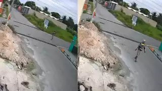 Exhiben a presunto ladrón robando  el interior de una vivienda en Escárcega