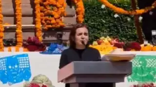 Claudia Sheinbaum se reúne en Palacio Nacional con Grecia Quiróz, viuda del alcalde asesinado de Uruapan