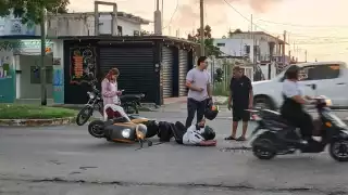 Guardia de seguridad sufre accidente que la dejó lesionada en Chetumal