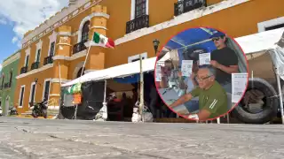 “Vendieron la huelga”: Extrabajador acusa traición en plantón frente al Ayuntamiento de Campeche