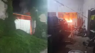 En Escárcega, vecinos    confunden quema de basura con incendio en taller  