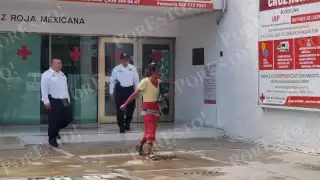 Hombre agresivo provoca movilización en la Cruz Roja de Ciudad del Carmen