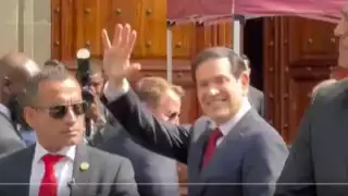 Marco Rubio llegó a Palacio Nacional para reunirse con Claudia Sheinbaum: seguridad, migración y comercio en la agenda