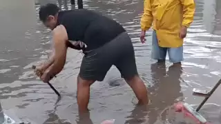 Inundación en obra del Tren Ligero de Campeche fue causada por basura: Sedumop 