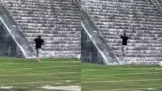 Otro más: Extranjero intenta subir al templo de Kukulcán en Chichén Itzá  