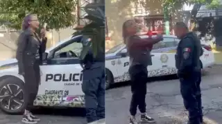 Otra de “Ladys” en la CDMX; mujer insulta y patea a policía; es detenida y el video se hace viral