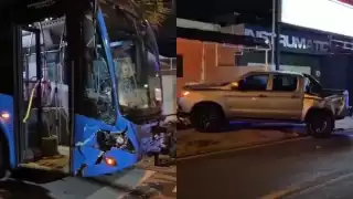   Autobús del Va y Ven choca contra camioneta estacionada al norte de Mérida   