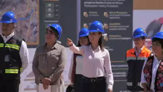 Presidenta Claudia Sheinbaum supervisa avances del Tren CDMX-Pachuca; tramo al AIFA queda en diciembre