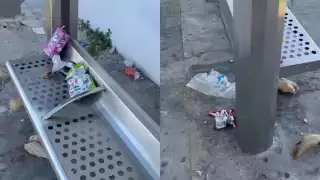 Paraderos del Va y Ven en Mérida convertidos en basureros por los propios usuarios