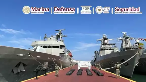 Semar informó que con este decomiso se evitó que alrededor de mil 800 millones de dosis llegaran a las calles Semar informó que con este decomiso se evitó que alrededor de mil 800 millones de dosis llegaran a las calles
