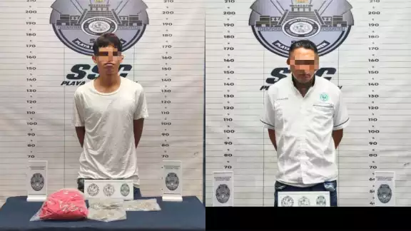 Arrestan a dos sujetos por narcomenudeo en Playa del Carmen Arrestan a dos sujetos por narcomenudeo en Playa del Carmen