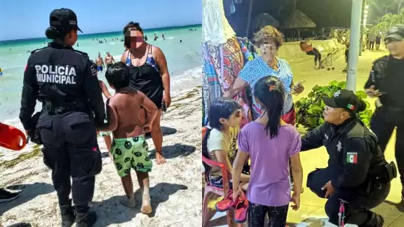 Elementos de la Policía Municipal reunieron a los menores con sus familiares Elementos de la Policía Municipal reunieron a los menores con sus familiares