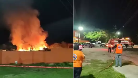 Un incendio se registró este lunes en las antiguas oficinas del Transporte Urbano Municipal (TUM), ubicadas en la colonia Fidel Velázquez.