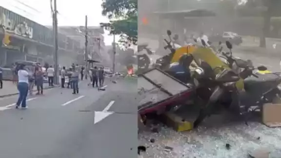 Videos difundidos en redes sociales muestran la magnitud del estallido Videos difundidos en redes sociales muestran la magnitud del estallido