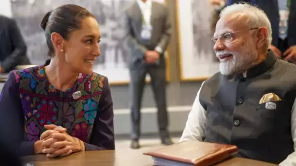 Claudia Sheinbaum Pardo, presidenta de México y Narendra Modi, , primer ministro de India