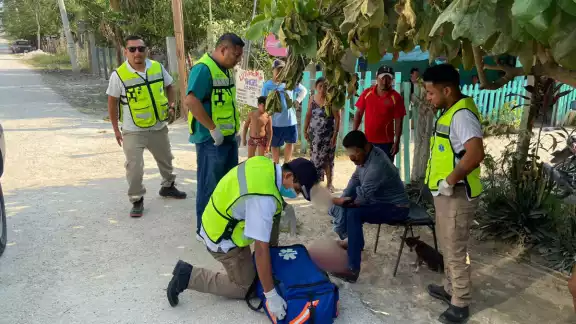 Investigan ataque con arma blanca en colonia rural de Escárcega