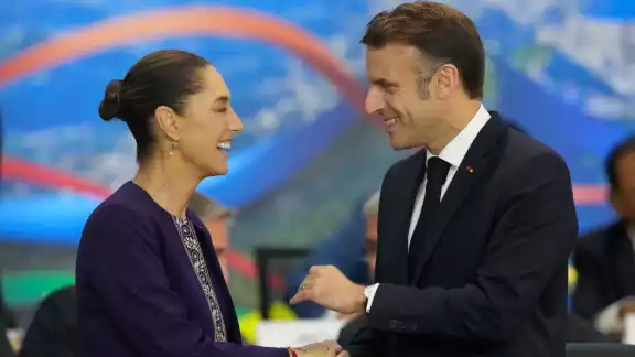 Presidenta Claudia Sheinbaum junto a su homólogo francés, Emmanuel Macron Presidenta Claudia Sheinbaum junto a su homólogo francés, Emmanuel Macron