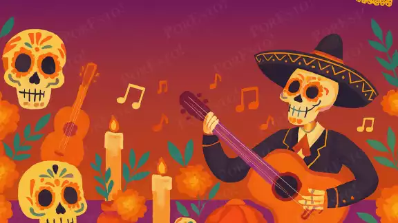 Una celebración vibrante del Día de Muertos en Campeche con música Una celebración vibrante del Día de Muertos en Campeche con música