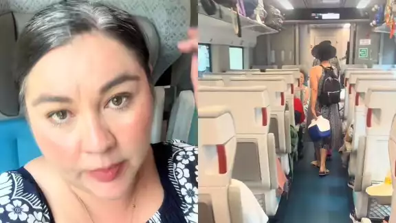 La afirmó que a pesar de que un gran número de pasajeros descendió en Chichén Itzá, el tren permaneció lleno La afirmó que a pesar de que un gran número de pasajeros descendió en Chichén Itzá, el tren permaneció lleno