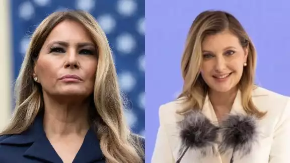 Melania Trum y Olena Zelenska, esposas de los presidentes de estados Unidos y Ucrania, respectivamente Melania Trum y Olena Zelenska, esposas de los presidentes de estados Unidos y Ucrania, respectivamente