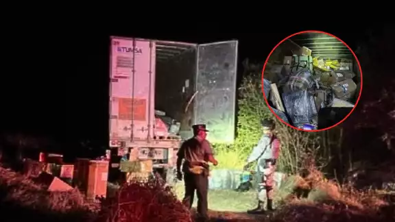 Guardia Nacional frustra robo de tráiler en la carretera Sabancuy-Isla Aguada