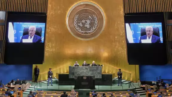 “Los actos de Hamás no reflejan las aspiraciones legítimas del pueblo palestino", señaló el presidente de la Autoridad Palestina en la Asamblea General de la ONU
