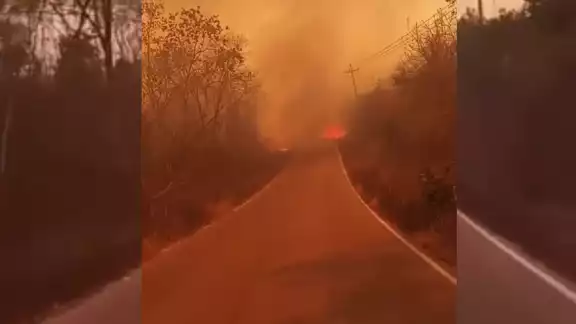 A través de las redes sociales se compartió el video del momento del incendio en San José de las Montañas