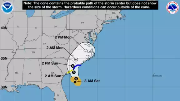 Trayectoria de la Tormenta Tropical Chantal