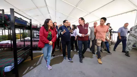 Rosa Icela Rodríguez, secretaria de Gobernación, realizó un recorrido por el Centro de Atención de Reynosa, Tamaulipas