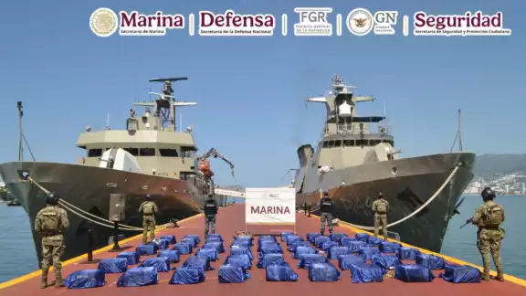 La Marina subrayó que las labores de patrullaje marítimo y aéreo forman parte de la estrategia nacional de seguridad para combatir el tráfico de drogas