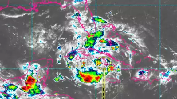 Así luce el centro de la Depresión Tropical Cuatro
