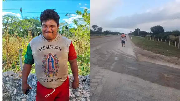 Tony, peregrino de Tenabo, Campeche, sufrió un robo en Mérida