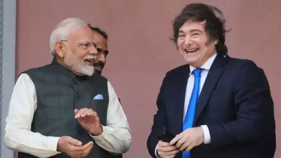 Narendra Modi, primer ministro de la India y Javier Milei, presidente de Argentina Narendra Modi, primer ministro de la India y Javier Milei, presidente de Argentina