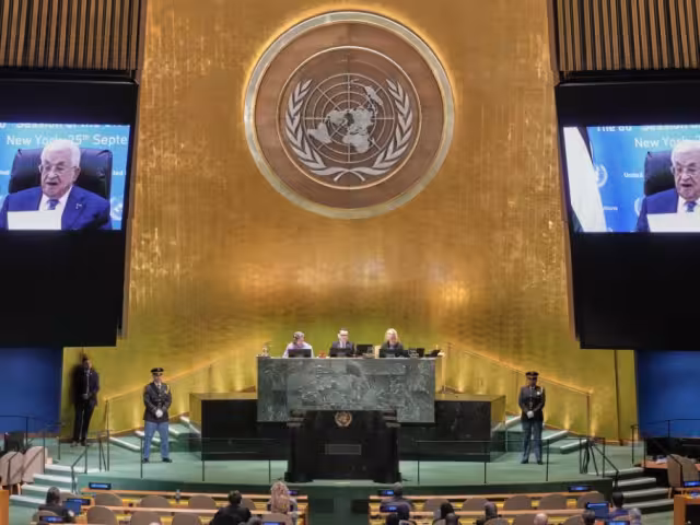 “Los actos de Hamás no reflejan las aspiraciones legítimas del pueblo palestino", señaló el presidente de la Autoridad Palestina en la Asamblea General de la ONU