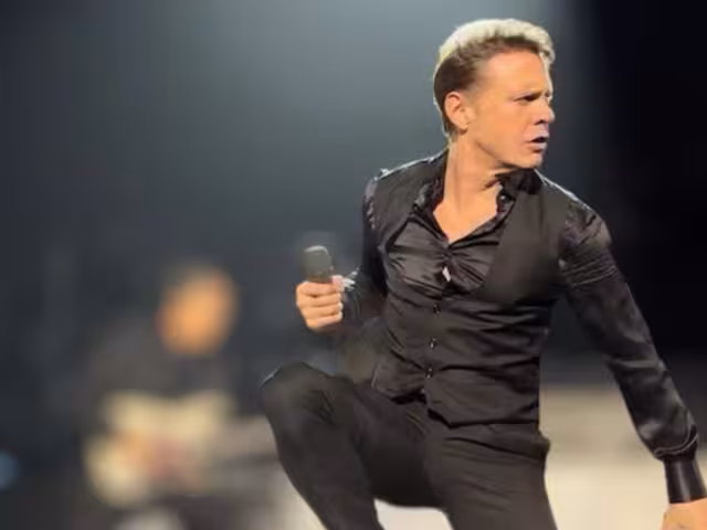 Luis Miguel durante su gira de conciertos en España