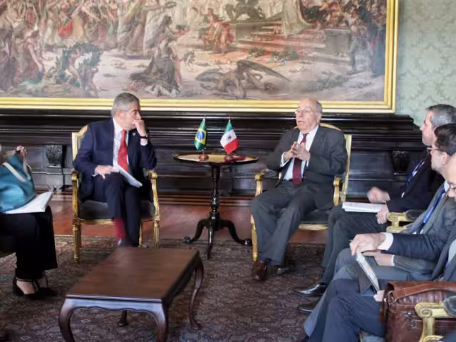 El secretario de Relaciones Exteriores, Juan Ramón De la Fuente, se reunió con el canciller brasileño, Mauro Vieira