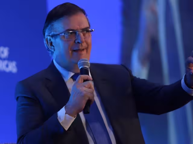 El secretario de Economía, Marcelo Ebrard, presentó el “Plan México” durante su participación en el Council of the Americas