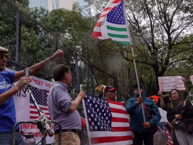 La marcha comenzó en el Parque Luis Cabrera y concluyó en la sede diplomática estadounidense