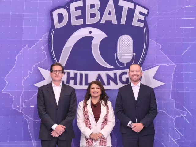 Salomón Chertorivski, Clara Brugada y Santiago Taboada en el Segundo Debate Chilango