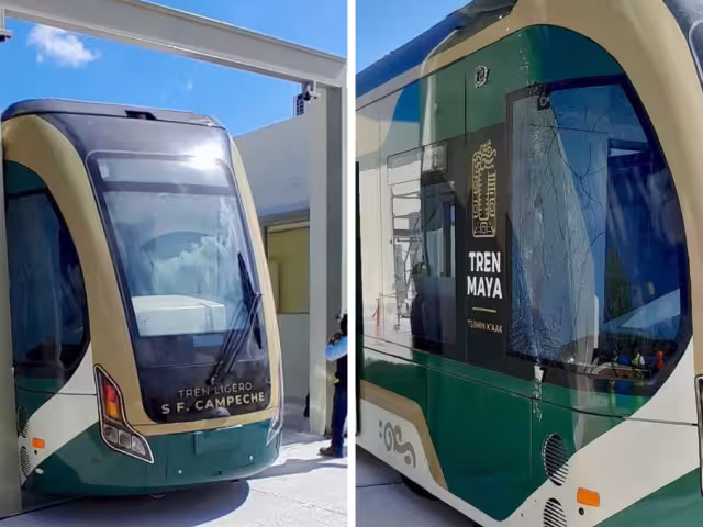 Unidad del Tren Ligero sufre abolladura antes de entrar en operación