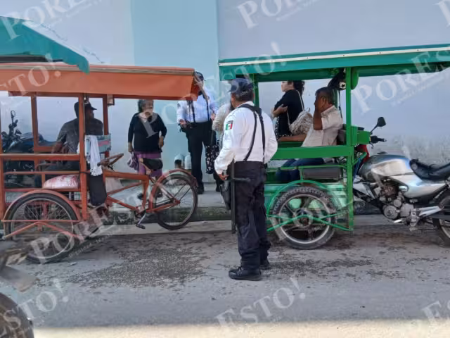 Tensión en el Centro de Escárcega por conflicto vial frente al mercado