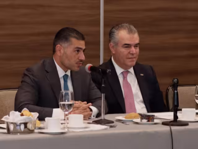 Omar García Harfuch, secretario de Seguridad y Protección Ciudadana y el líder del CE, Francisco Cervantes Díaz