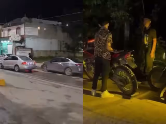 Un hombre en estado de ebriedad arrolló varias motocicletas en la avenida Justo Sierra Méndez